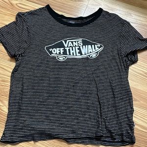 Vans off the wall striped T-shirt